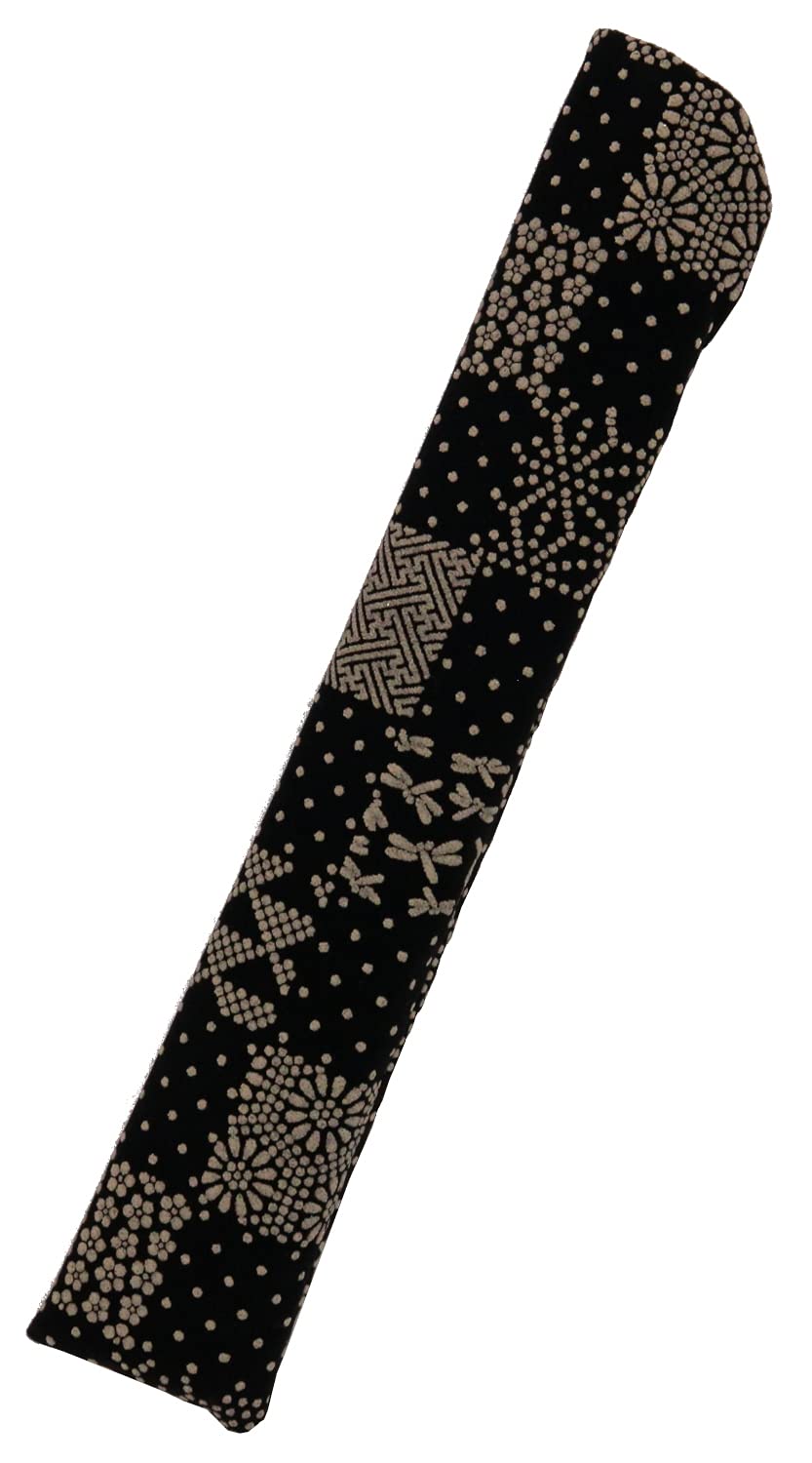 Matsumi Kogeisha fan Japanese-made case, 23.5cm, Inden-style mosaic, white.