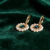 Simple Natural Freshwater Pearl Earrings Women's Summer Ins Versatile Retro Niche Premium Sense 11k Gold Opal Ear Buckle