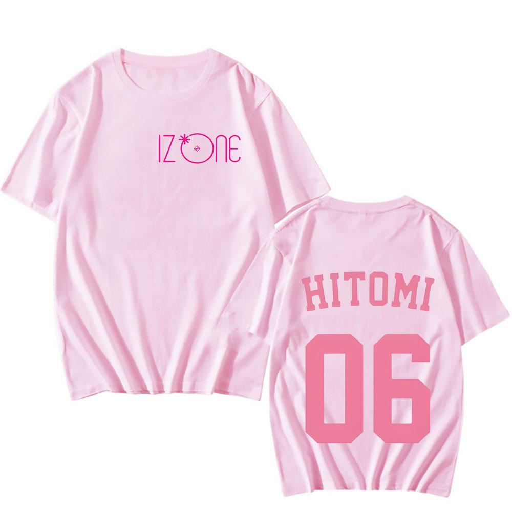 IZONE 2024 Korean Kpop Album T-Shirt Damen Herren Print T-Shirt Harajuku Unisex Ulzzang Grafik Damen T-Shirt Kawaii 90er Kleidung