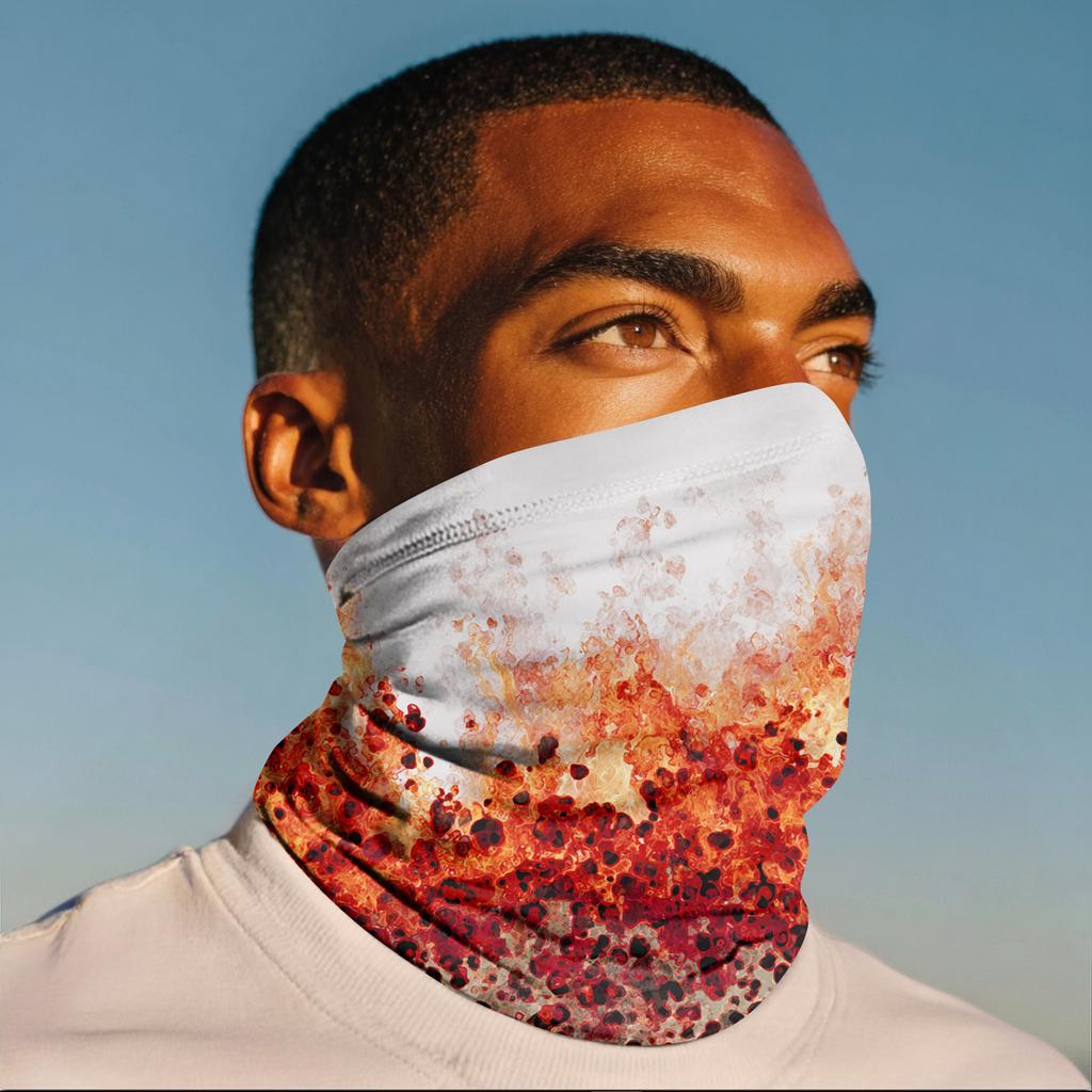 გარე ველოსიპედის ნიღაბი მოდური პრინტით, თავსაბურავი, კისრის შარფი