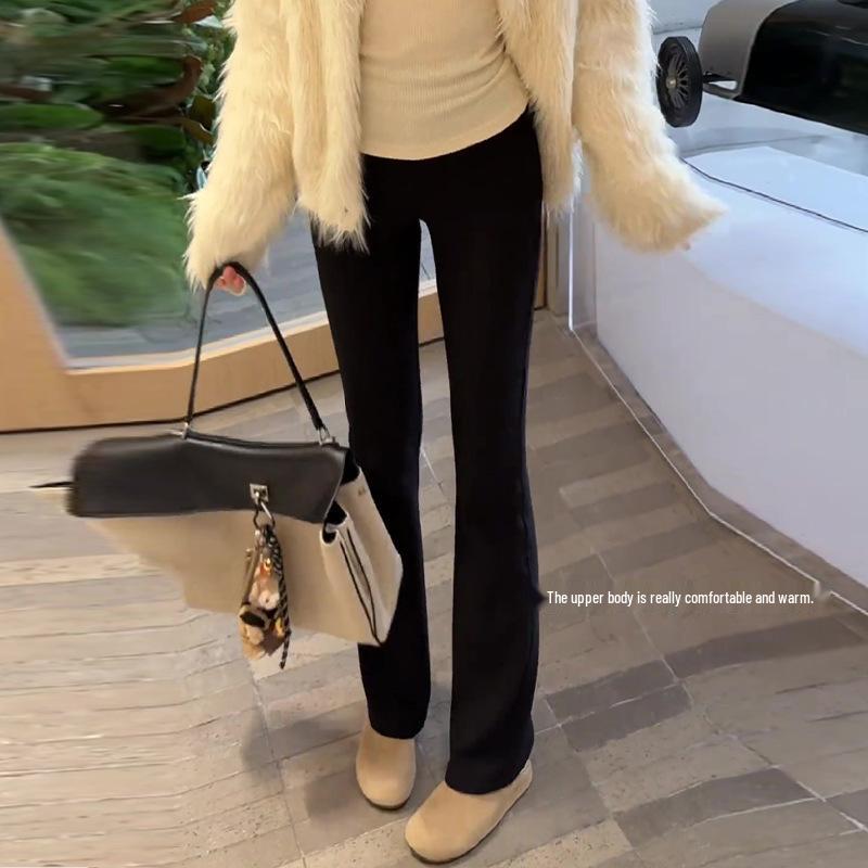 

Plus Size Women s Autumn/Winter Sports Leggings - Thick, Velvet, Base Layer, Slimming, Butt Lifting, Yoga, Skinny Style for Curvy Figures. L (100-115 Jin)