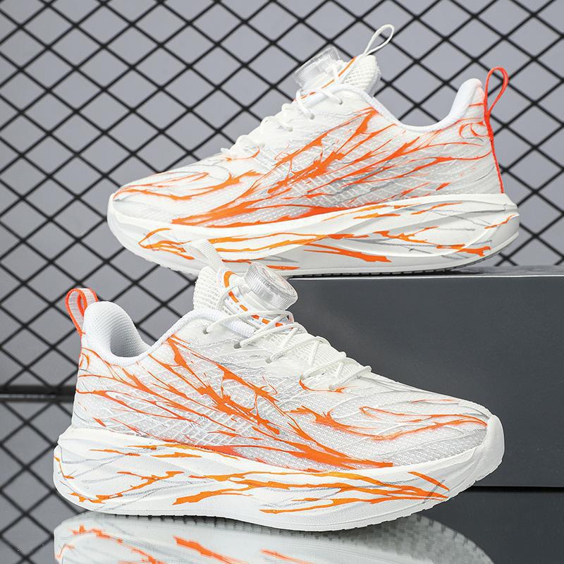 

Rotating Buckle Unisex Kids Lightweight Mesh Running Shoes, Spring/Autumn 2025, Shock-Absorbing Sports Footwear for Middle/Big Kids. 40