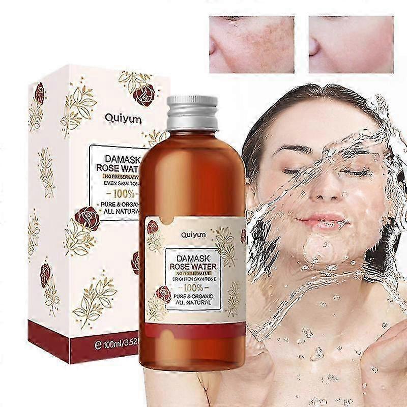2025 Rose Water Damask Rose Hydrosol Brighten Skin Tone Rose Hydrosol Facial Toner Organic Rose Petals Essence Rose Essential Oil