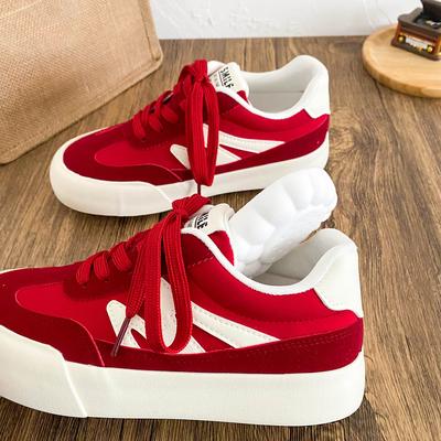 G1397 latex binnenzool/platform Duitse trainingsschoenen dames retro ronde neus Hong Kong stijl witte schoenen casual board schoenen 2025 nieuw