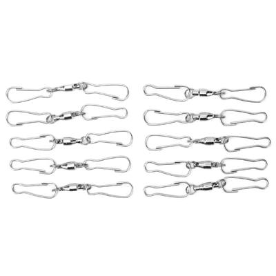 10pcs Hanging Hook Stainless Steel 360 Degrees  Rotating Hook for Bird Feeder Wind Chimes7cm