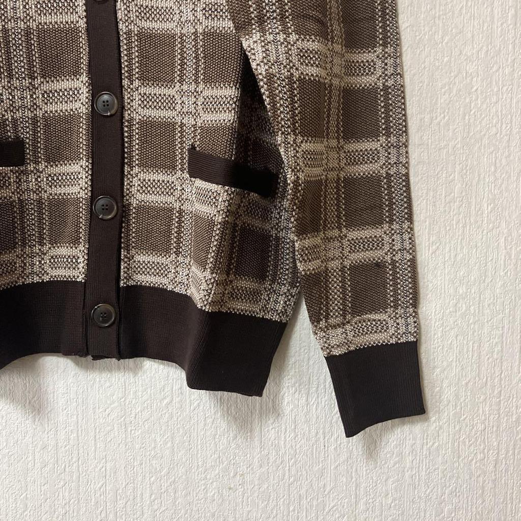 [USED] SCULPTOR Checked Cardigan