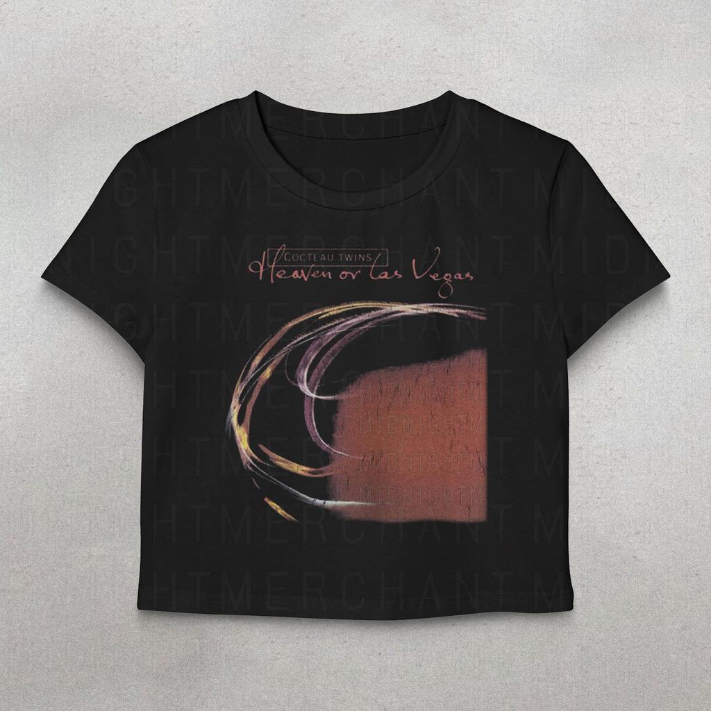 Cocteau twins crop top, Heaven or loss vegas, Alt rock band tee, cute crop tops, gifts for her, 90s band shirts, Cocteau twins shirt