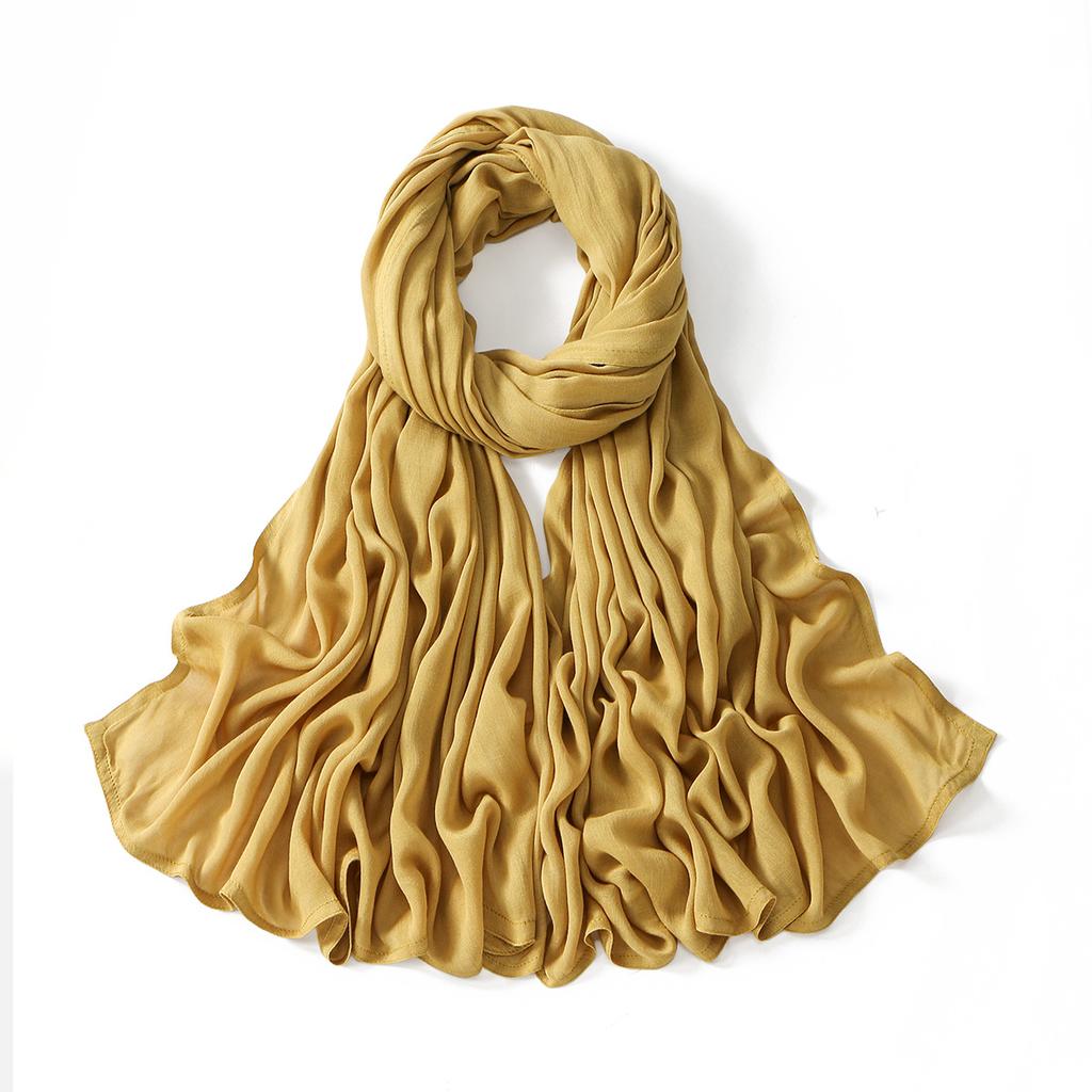 Autumn new solid color hot-selling Malay Indonesian cotton headscarf, monochrome wide-brimmed thin Modal breathable scarf