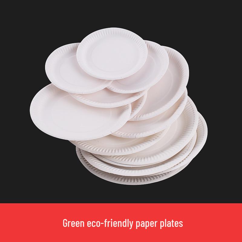 Disposable Paper Plates for BBQ, Birthday Cake, and DIY Art (6-9 Inch)