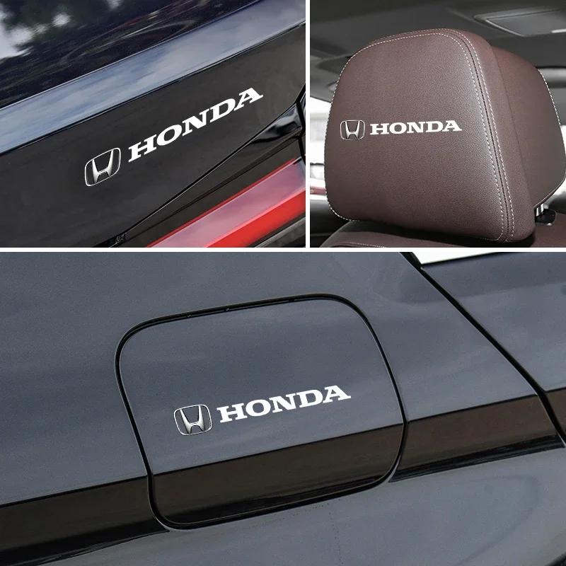 Car Logo Stickers Door Side Window Body Universal Decal For Honda FIT Civic CRV Accord Jazz HRV Vezel CRZ City CRX Pilot
