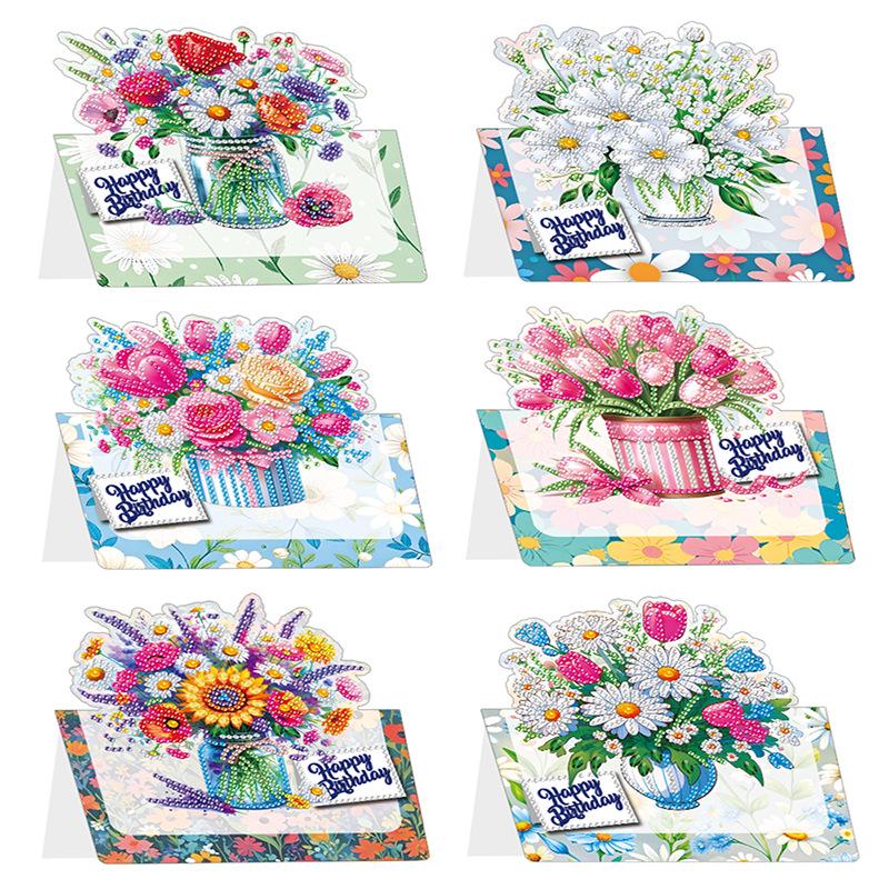 5D Gem Art Girl Ornament Greeting Card - Diamond Painting Decoration for Home or Office