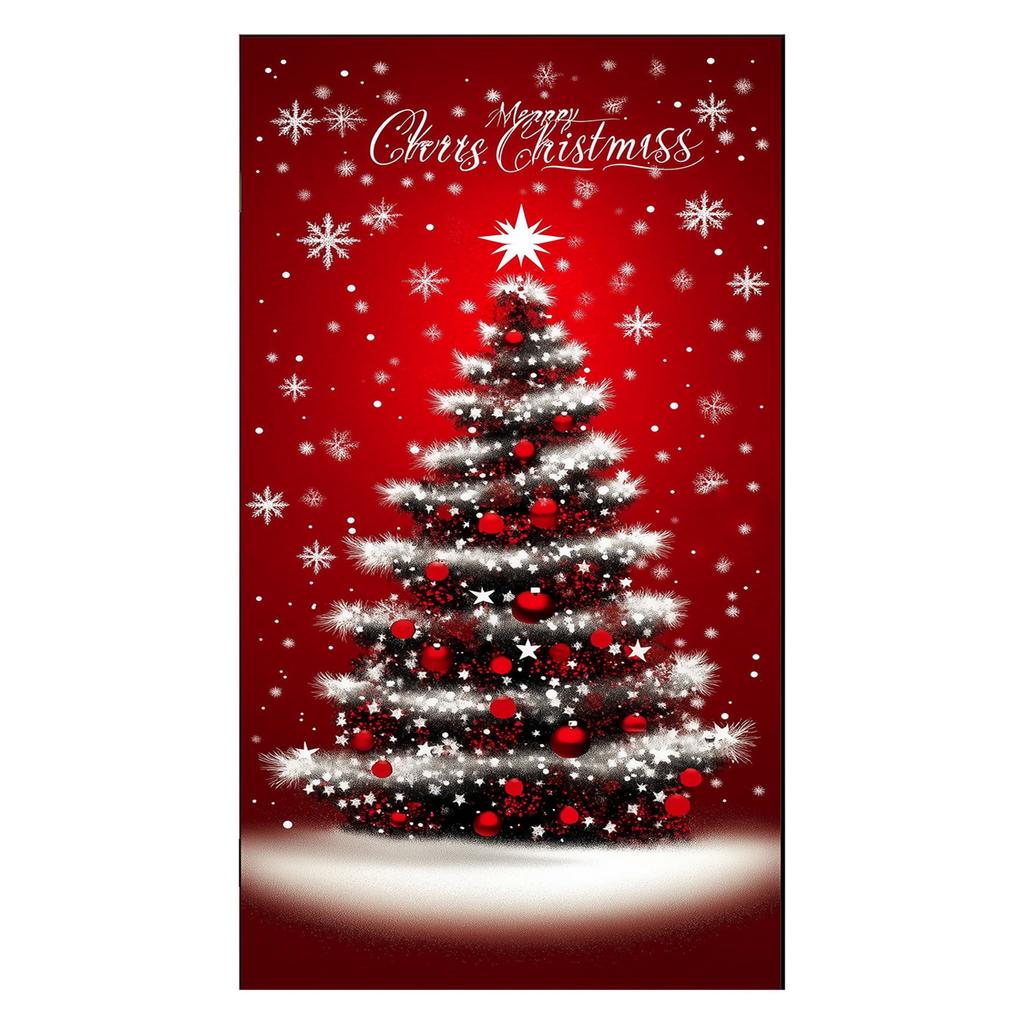 Christmas Door Decoration Festival Party Background Decoration Santa Decoration Tapestry