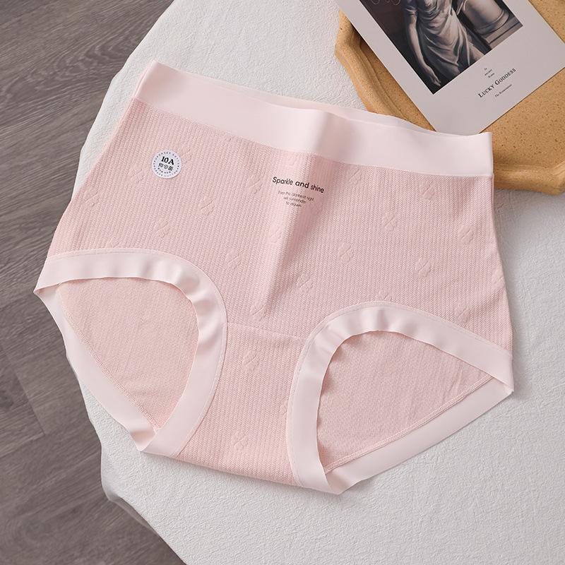 

Женские трусы больших размеров из чистого хлопка, жаккардовые, с высокой талией, 10A бактериостатические, с удлиненной ластовицей, для живота, в пакете, для ягодиц 3XL вишневый розовый