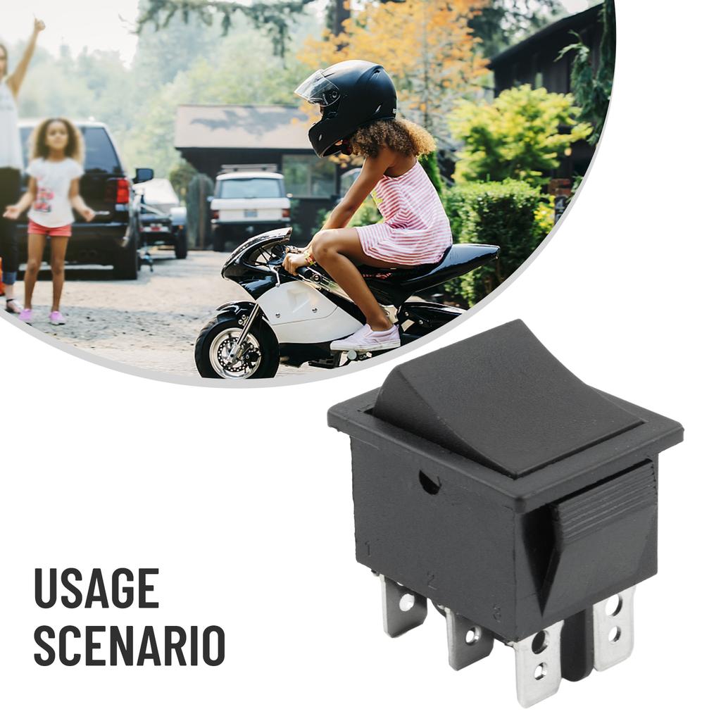 Automatický resetovatelný nožní spínač Náhrada pro dětská elektrická vozítka a motorky Kompatibilní s 6V/12V bateriemi