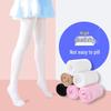 Children's 80D Spring & Summer Ballet Dance Tights - White Velvet Stockings for Girls