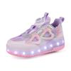 Chaussures de skate de haute qualité pour enfants, baskets lumineuses à LED, chaussures à deux roues pour garçons et filles avec chargement USB