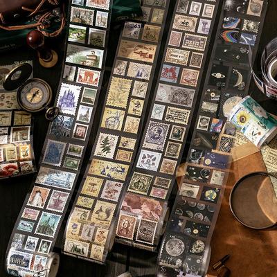 Set de Cinta Momo Nature Post Series Estilo Sello Vintage para Diarios DIY - 8 Diseños