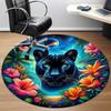 1pc Panther Floral Fantasy Chair Carpet for Office Non-Slip Mat for Office - Decorative Floor Mat  yy251030273