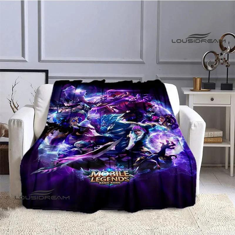 Mobile Legends Bang Bang Cartoon Printed Blankets Fashion Warm Flange Blanket Home Travel Blanket Bed Linings Birthday Gift
