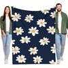 1pc Daisy Pattern Throw Blanket - Soft Flannel All-Season Warmth, Contemporary Geometric Design In Mixed Colors, Versatile for