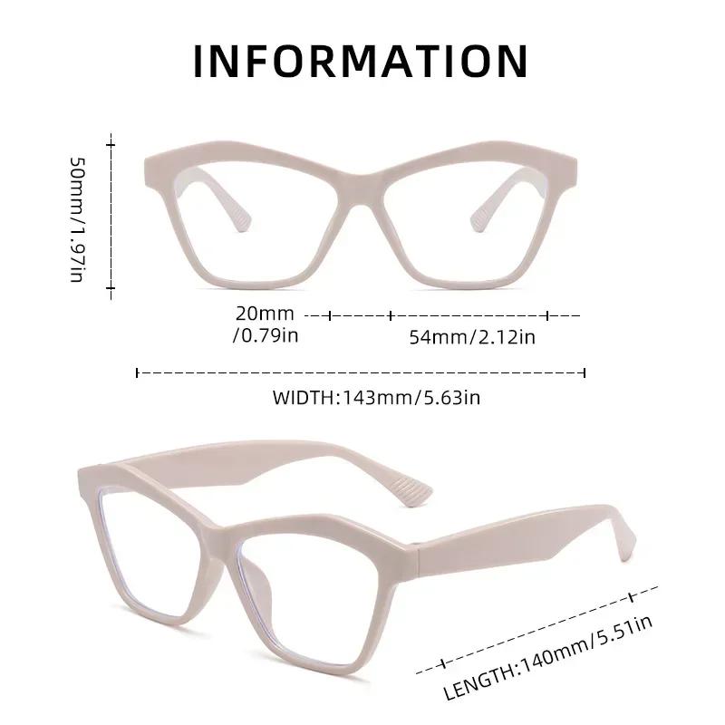 Fashion Women's Square Frame Reading Glasses Unisex Stylish Cat Eye Prescription Eyewear Retro Far Sight Eyeglasses for Men