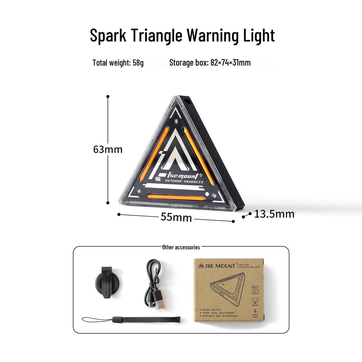 

ISE MOUNT Multi-functional Outdoor Tripod Light: Bicycle Taillight, Camping & Night Running Light чорний