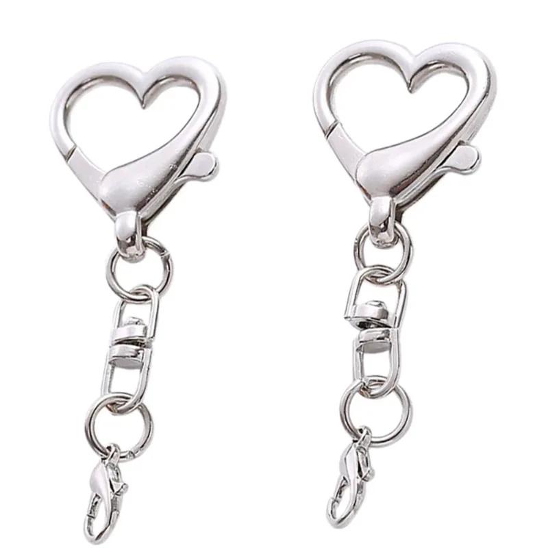 Unique Alloy Heart Keyring Pendant Heart Shaped Clasp For DIY Projects