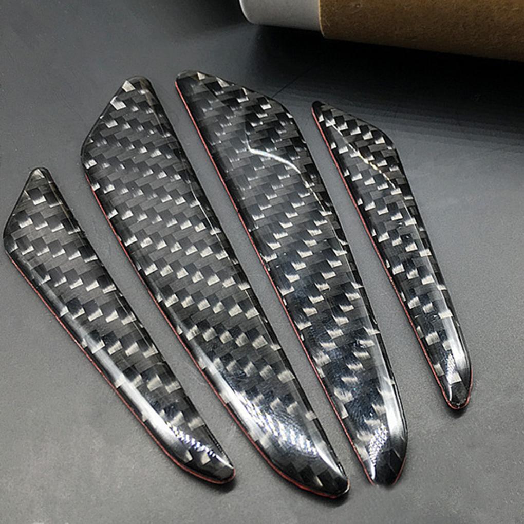 4pcs Universal Auto Door Side Edge Protection Guard Fiber Anti-Scratch Trim Sticker