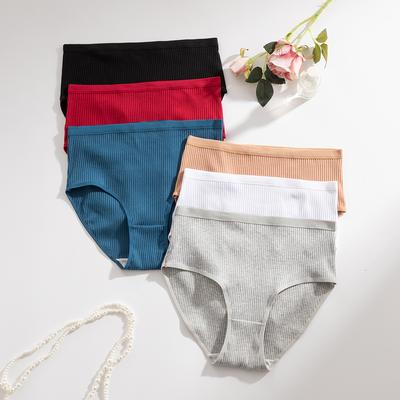 Plus-size Women's Spring and Summer Fashion New Pure Cotton High-waiked Briefs