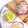 Exquisite Japanese Cherry Blossom Glass Condiment and Dipping Sauce Dish