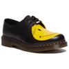 DR. Martens 1461 Leder Runde Zehenpartie Schnürschuhe Freizeitschuhe Damenschuhe Schwarz Gelb 31390005