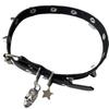 Dark Punk Y2K Subculture Babes Pentagram Skull Necklace Chocker Neck Collar Couple Halloween