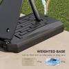 2.4-2.9m Adjustable Basketball Hoop and Stand with Weighted Base, Portable on Wheels, Black