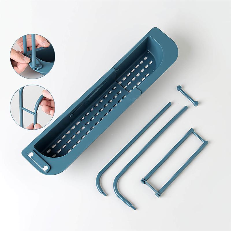 1pcs Telescopic Sink Shelf Kitchen Sinks Organizer Soap Sponge Holder Sink Drain Rack Storage Basket Kitchen Gadgets Accessories