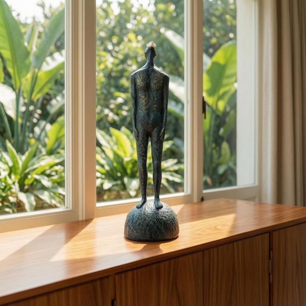 Abstract Human Statue Modern Figure Sculpture Freestanding for Living Room