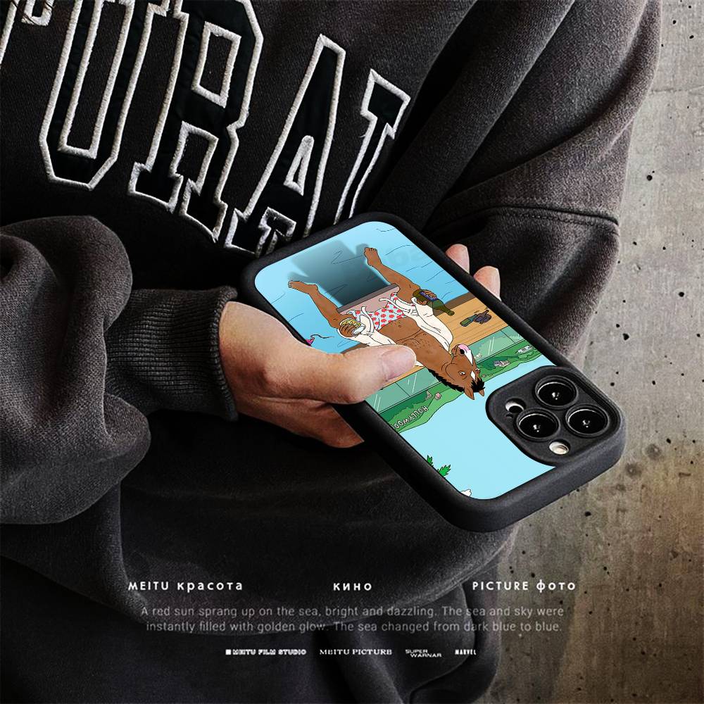 Cartoon B-BoJack Horseman Phone Case For IPhone 11 12 13 16 15 17 14 Pro Max Soft Funda Silicone Cover