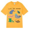 Funny Animal Pigeon  Rat Frog Fashion Graphics T Shirt Summer Cotton Casual Short Sleeve Tees Oversized Hip-hop Unisex T-shirts