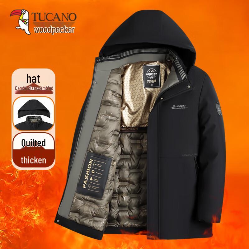 Tucano Men's Winter Thickened Padded Hooded Jacket