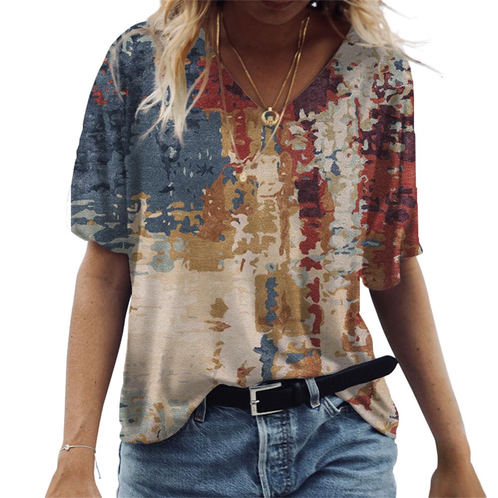 Summer Owl T-Shirts Animal 3D Print Women V-Neck Short Sleeve T Shirt Streetwear Y2K Casual Tees Harajuku Tops Female Clothing