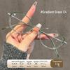 Ultralight Titanium Cat Eye Glasses for Women - Anti-Blue Light, High Myopia, Small Frame (Tea Color, 6212)
