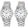 שעון אנלוגי לגברים Citizen Q&Q, עמיד במים, תצוגת תאריך, רצועת מתכת, D010-204, לבן