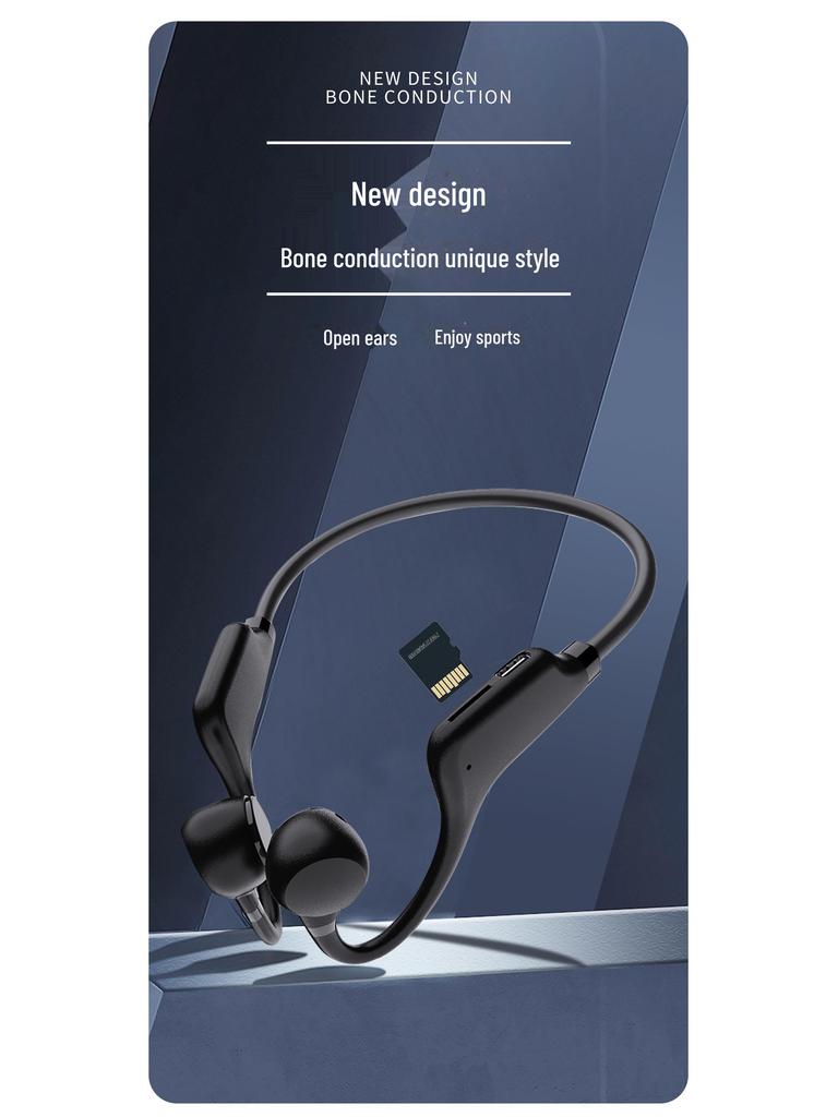 X1 Sound Conduction Bluetooth Sports Headset with TF Card, Heavy Bass, Wireless for Music and Gaming