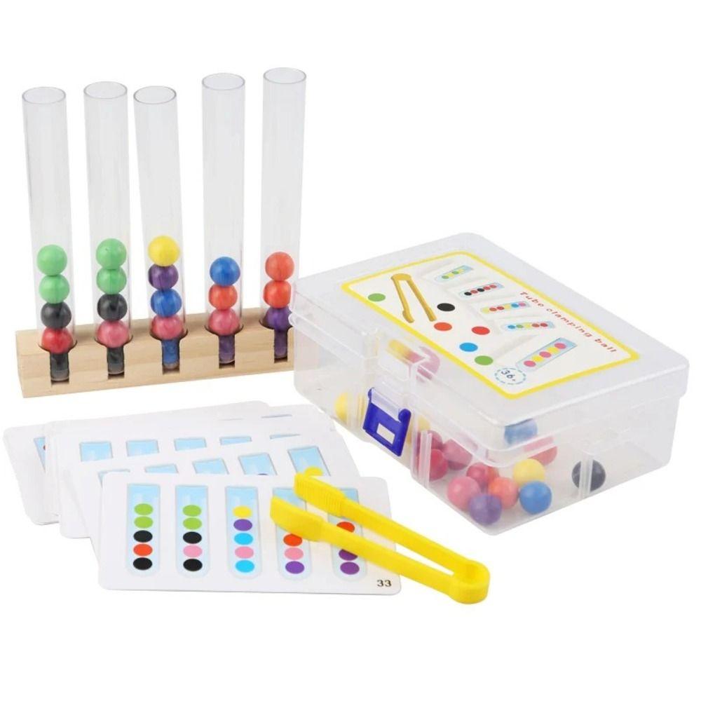 Test Tube Color Matching Games Educational Toy Clip Beads Color Matching Games  Children Gifts