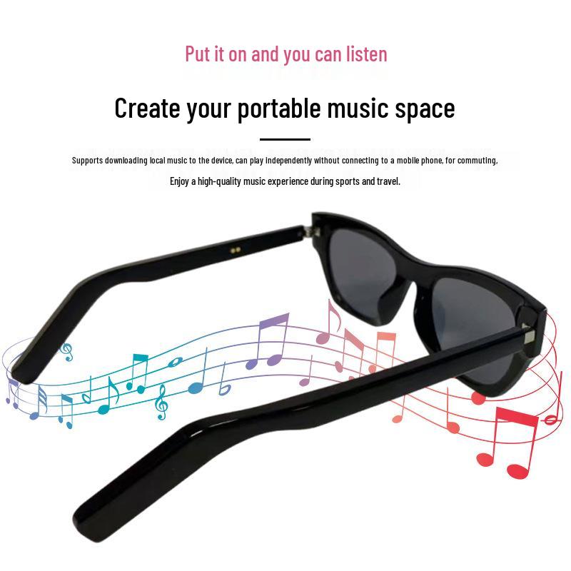 Bluetooth AI Smart Glasses with Multi-language Translation and Thin Blue Legs