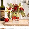 Desktop Christmas Tree Mini Artificial Pine Cones Red Berry Decor Festive Pot Display for Home And Party Scenes