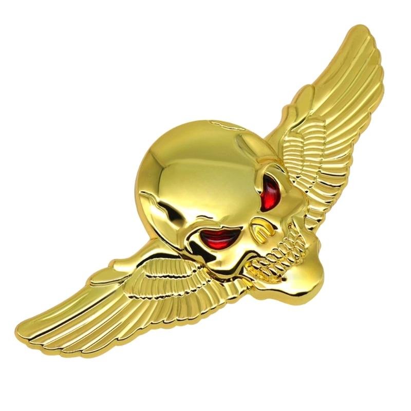 3D Metal Devil Skull Car Emblems Sticker Auto Badge Sticker Bumper Decal for Car SUV Truck Motorbike