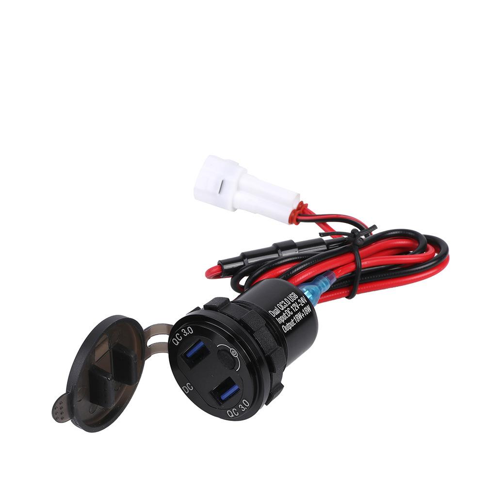 3.0 Quick Charger Dual USB Power Connector Socket For Yamaha Tenere 700 2019-24