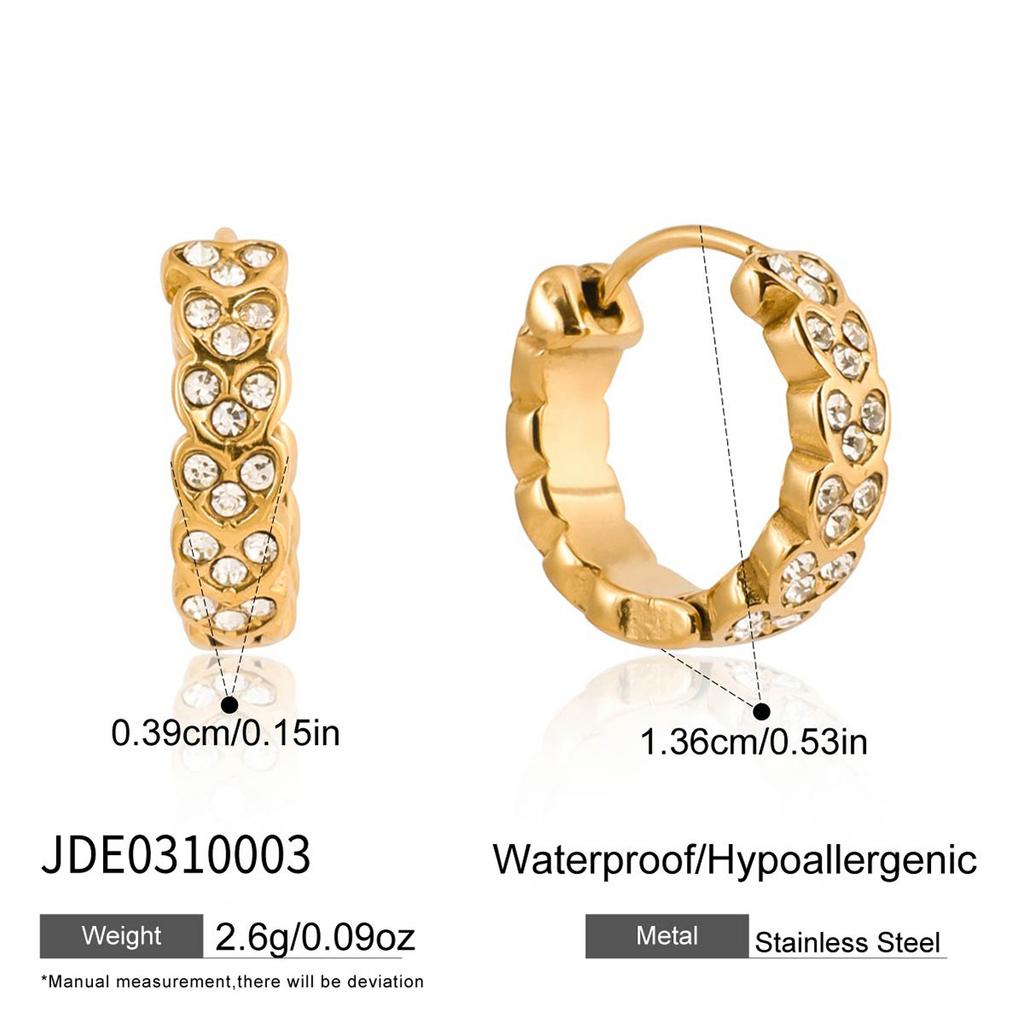 Europäische und amerikanische Edelstahl-Strassstein-Ohrringe Ohrringe leichter Luxus Ohrringe nicht verblassend Edelstahl