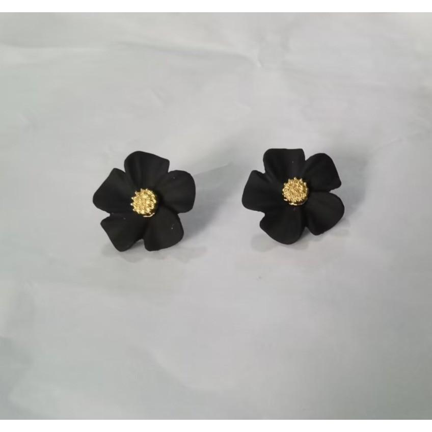 Pinkdudu Simple Sweet Multicolored Large Flower Acrylic Earrings Fashion Trendy Stud Earrings Women PD2272