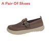 Fall Womens Canvas Casual Loafers With Rubber Sole And Low Heel For Daily Wear